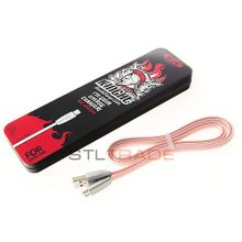 Data кабель USB Remax Kinght RC-043m micro usb розовый, 100см