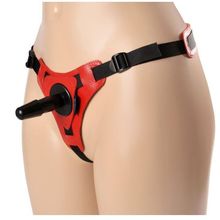 Sitabella Красно-чёрные трусики с плугом HARNESS Trapper - размер M-XL (M-XL   красный с черным)