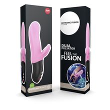 Розовый пульсатор Bi Stronic Fusion - 21,7 см. нежно-розовый