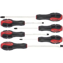 Набор ударных отверток 6шт. PH1x75, PH2x100, PH3x150, SL5x75,SL6x100, SL8x150, CrV Matrix