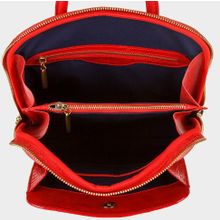 Красный кожаный рюкзак R0023
