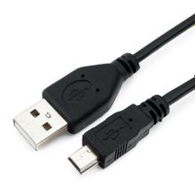 Кабель USB 2.0 Am=>mini B - 0.5 м, черный, Гарнизон (GCC-USB2-AM5P-0.5M)