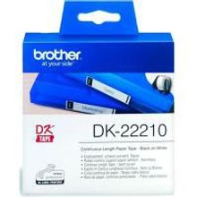 BROTHER DK22210 белая неразрезанная бумажная лента для наклеек (29 мм x 30,48 метров)