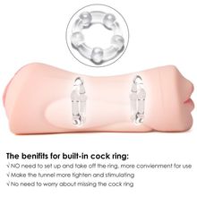 Двусторонний мастурбатор Debby - вагина и ротик (105846)