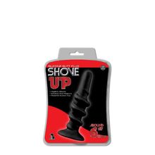 NMC Анальная пробка со спиралью SHOVE UP 6INCH SILICONE BUTTPLUG BLACK - 15,2 см. (черный)