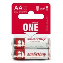 Батарейка AA SmartBuy ONE LR6 2SB Eco Alkaline, 2 шт, Shrink Card (SOBA-2A02SB-Eco)