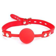 Bior toys Красный силиконовый кляп-шарик на регулируемом ремешке (красный)