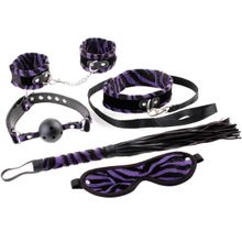 Pipedream Набор для бондажа Animal Instinct 5-Piece Bondage Kit (черный с фиолетовым)