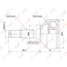 Шрус Внешний | Перед Прав Лев | Citroen C2 1.6 03-   C3 1.4-1.6 16v 03-   Peugeot 207 1.4 06- LYNXauto арт. CO3795