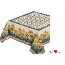 Fini.Cop Скатерть Girasoli Blue (круглая 180 см)