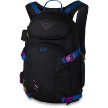 Женский сноуборд рюкзак для катания на сноуборде Dakine Womens Heli Pro Dlx 18L 0rp Black Ripstop чёрный в полоску