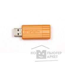 Verbatim USB Drive 8Gb Pin Stripe Volcanic Orange 47389