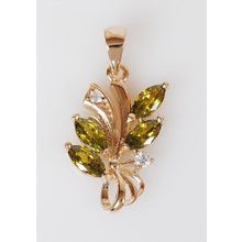 Кулон с перидотом "эффект бабочки"