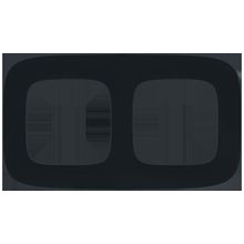 Valena ALLURE.Рамка "Черное стекло".2-постовая универсальная | код 755532 | Legrand