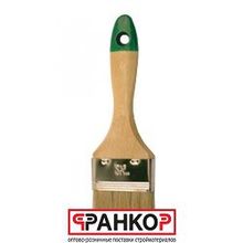 Кисть плоская "Евро" 1,0" (25мм) натуральная щетина, деревянная ручка   0128210 (12)