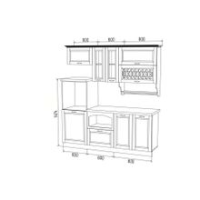 Миф Кухня МДФ 2000 Милано Компоновка №3