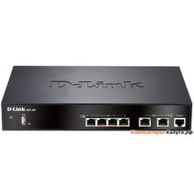 Межсетевой экран D-Link  DSR-500 Межсетевой экран с поддержкой VPN, 2 портами WAN + 4 портами LAN 10 100 1000Base-TX