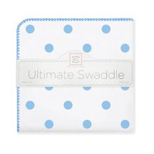 SwaddleDesigns Ultimate Big Dots голубая