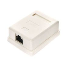 Розетка накладная RJ45 5 категории, 1 разъем 8p8c, экранированная, Cablexpert (NAS212)