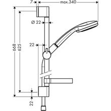 Душевой гарнитур Hansgrohe Croma 100 Vario Unica’C (27772000) (65 см)