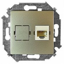 Розетка компьютерная 1xRJ45 Cat.5 15, шампань |  код. 1591598-034 |  Simon