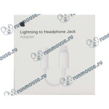 Переходник Lightning-&gt;3.5мм(F) Apple "Lightning to Headphone Jack Adapter" MMX62ZM A для подключения наушников, белый (ret) [142181]