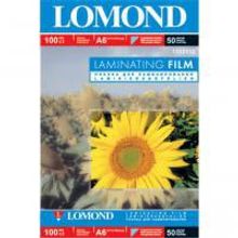 LOMOND 1302132 плёнка глянцевая А6 (111 х 152.5 мм) 100 мкм, 50 пакетов (100 листов)