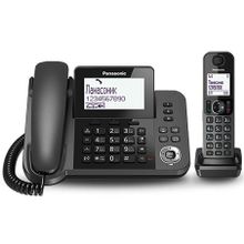 Panasonic KX-TGF310RUM  Black  проводной телефон+р телефон (трубка с ЖК диспл.,DECT)