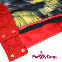 Тёплый комбинезон для собак ForMyDogs черно красный для девочек FW489 3-2017 F