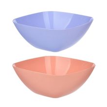 VETTA Салатник 1л (180х180х75мм), пластик, 2 цвета персик, сирень