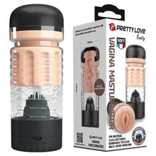 Вибромастурбатор-вагина Emily в черной колбе (233464)