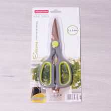 Ножницы кухонные 21.5см из нержавеющей стали с пластиковыми ручками и орехоколом