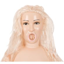 Надувная секс-кукла Cum Swallowing с вибрацией телесный