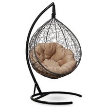 Кресло кокон подвесное SEVILLA VERDE черное + каркас