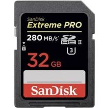 Карта памяти SD 32Gb SanDisk Extreme Pro UHS-II 260   300 Mb SDSD