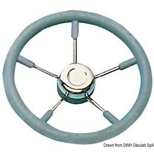 Osculati Soft polyurethane steering wheel grey 350 mm, 45.131.35