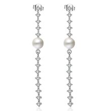 Длинные серьги c посеребрением, Swarovski Crystal Shik (арт. 76656-10)