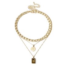 Многослойное колье под золото (арт. 81066-7)