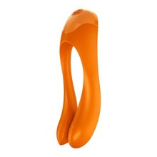 Оранжевый универсальный унисекс вибростимулятор Candy Cane (226847)
