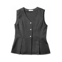 President School жилет с отрезной баской серый