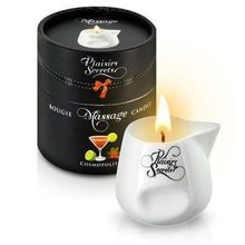 Массажная свеча с ароматом коктейля Космополитан Bougie de Massage Cosmopolitan - 80 мл. Белый