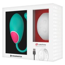 DreamLove Зеленое виброяйцо с белым пультом-часами Wearwatch Egg Wireless Watchme (зеленый)