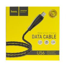 USB-кабель HOCO U56, 1.2 метр для iPhone 5 6 серый
