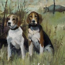 Картина на холсте маслом "Охота с собаками. Вольная копия"