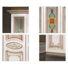 Стенка "Вивальди-1" компл.2 белое дерево, патина золото