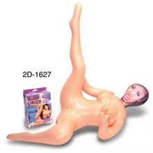 Надувная секс-кукла с задранной вверх ножкой телесный