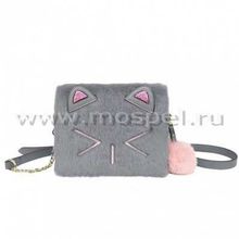 Меховая сумочка Sammao серая