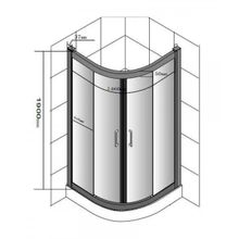 Душевое ограждение Ticino Ovale ТО-А-301Н (90x90x190)