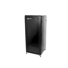Шкаф напольный KRAULER KTE26627 19", 27U, 600х600x1405мм, стеклянная дверь, чёрный