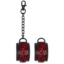 Красно-черные наручники Luxury Hand Cuffs (204204)